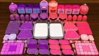 PURPLE vs PINK ! Mixing random into SLIME! Satisfying Nastya Slime 