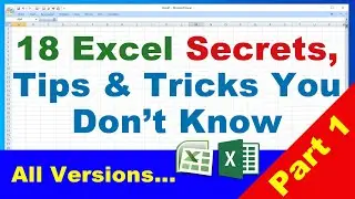 18 Excel Tips and Tricks, Excel Secrets you don't know