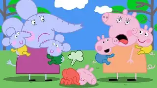 What Are The Elephant Family And Peppa Family Doing?? Peppa Pig Funny Animation