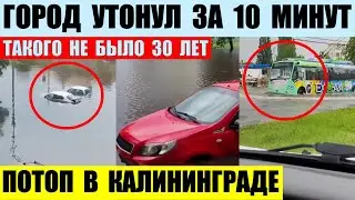 Город утонул за десять минут. Потоп в Калининграде. Такого не было 30 лет.