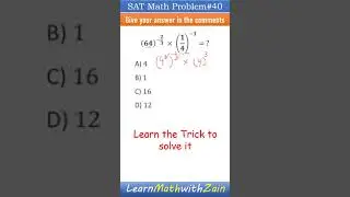 SAT Math Problem 40 | Can you simplify these exponents | Learn the exponent tricks