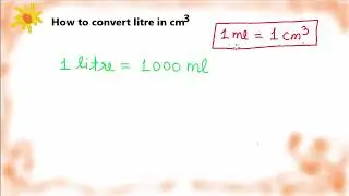 how to convert liter in cm^3 | dimensional analysis | IIT-JEE physics classes