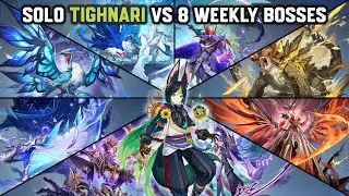 Solo C2 Tighnari vs 8 Weekly Bosses Without Food Buff | Genshin Impact