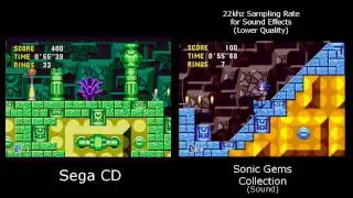 Sonic CD Version Comparison (Sonic Gems vs. Sega CD)