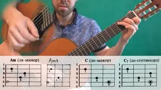 Учим начальные аккорды (аккорды-связки)