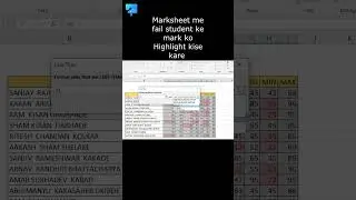 Highlight Greater Than Number in Ms Excel With Conditional Formatting (Hindi) 