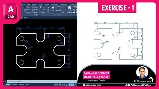 #1 AutoCAD 2D Drawing Tutorial for Beginners to Experts | Step-by-Step Guide | Language English