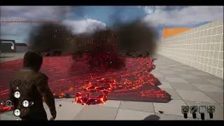 UE5 Lava bending test with destruction