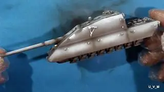 Покраска модели  Jagdpanzer Е-100 часть 1
