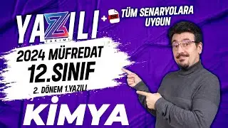 12.SINIF KİMYA 2.DÖNEM 1.YAZILI Hazırlık | 2023-2024 Güncel Yazılı Formatı📂PDF
