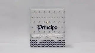 Álbum Do Bebê Com Diário Mensal Príncipe Coroa Azul