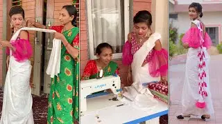 🥰UNBELIEVABLE SAREE 🥰 - New Style of Saree draping || 👌🏻Amazing Saree Hack