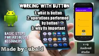 v#9|| work with button || what operations performs by  button || what is button|| Hindi / Urdu