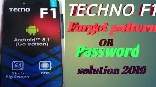 Techno F1 forgot pattern or password solution (Hard Reset),Thegsm Solve