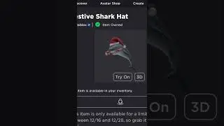 ( New Free Item ) How to get Festive Shark Hat ROBLOX ( 2022 ) ( RBLX ) DeanOfficial YT