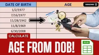🔥Excel Age Calculator: How to Calculate Age from Date of Birth ☝️