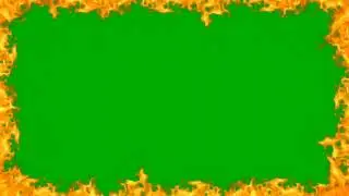 Fire burning border frame green screen effects HD || Chroma Key