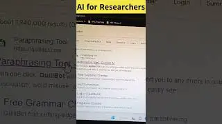 Free AI tool for paraphrasing and academic research 🔥 || ai for research