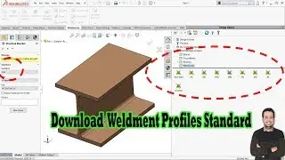 Download weldment profiles standard in Solidworks