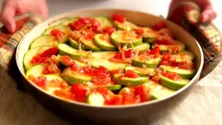 КАБАЧКИ по-деревенски/ Кабачки в духовке с помидорами/простой рецепт