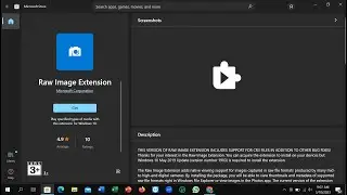 How to install raw image extension