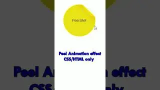 How to Peeling Animation with HTML/CSS only