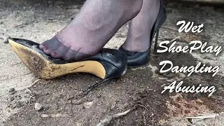 WET High Heels Pumps, Shoeplay with Lusio, High Heels Dangling, High Heels Play, Wet Nylon (# 1241)