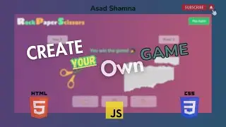 Make Your Own ROCK PAPER SCISSORS With HTML | CSS | JAVASCRIPT - P1 