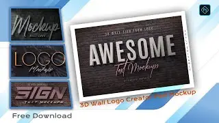 3D WALL LOGO MOCKUP FREE DOWNLOAD || Nitesh GFX ||