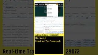 What is Backend? Real-time Work | Top Frameworks | Duration| SpringBoot | NodeJS | Web Development