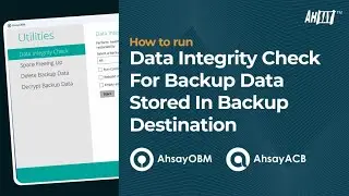 How to run data integrity check for backup data stored in backup destination?