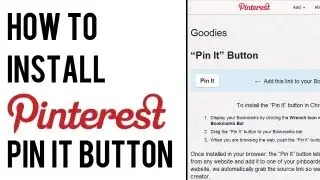 How to Add Pinterest Pin It Button to Bookmarks Bar | install Pinterest Bookmarklet