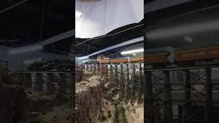 Watch the Spectacular Model Steam Engine Journey Over a Trestle Bridge! What Happens Next?