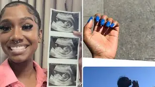 Listen TO THE BABY HEARTBEAT WITH ME😍+ Getting my nails done💙💅 + Workout & more🤰🏾💪🏋🏾‍♀️ Vlog