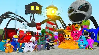 GARTEN OF BANBAN FAMILY (1-4) VS ALL MONSTERS In Garry's Mod!