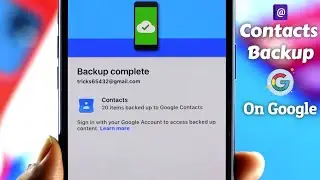 Backup iPhone Contact to Google Drive & Restore to Android!