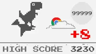 My Running Dinosaur Crushes Dino T-Rex Game with a New High Score of ► 3230, without reaching 99999