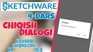 4-Dars Sketchware da chiqish dialogi | ONVETI