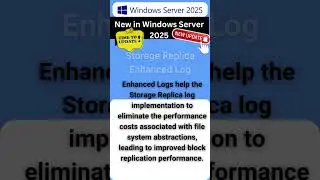 Enhanced Storage Replica Log in Windows Server 2025 #WindowsServer2025 #StorageReplica