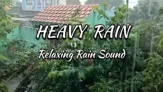Relaxing Rain Sound 🌧️| Rain Sounds ASMR - Heavy Rain on Window 🪟| Reduce Stress and Anxiety ☔🤍