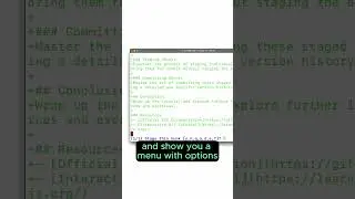 How to select only a part of the file with cc #git #coding #cli