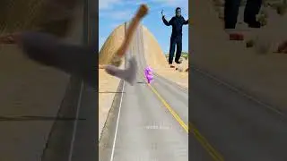 Skibidi Toilets, Freddy & Smiling Critters Crossing Spinning Axe Trap Hill Crush – BeamNG.drive