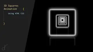 3D Squares Animation | CSS ANIMATION
