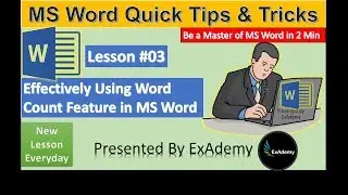 How to use Word Count feature in MS Word