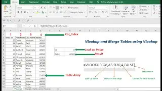 How To Use VLOOKUP & Merge Tables Using VLOOKUP In Excel 