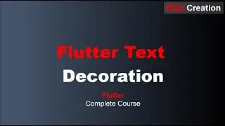 Flutter Text Decoration
