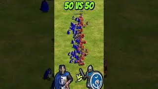 50 Elite Teutonic Knights vs 50 Legionaries (AoE2) 