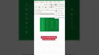 How to change a position of text within a cell in Excel! 