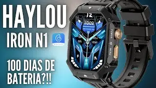 NOVO SMARTWATCH HAYLOU IRON N1!  Bateria que dura 100 DIAS?! Tela AMOLED e a Prova D'Agua!