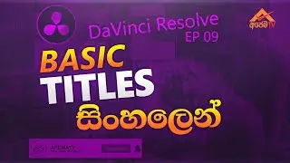 How to use Davinci Resolve   Sinhala Ep 09   Basic Titles